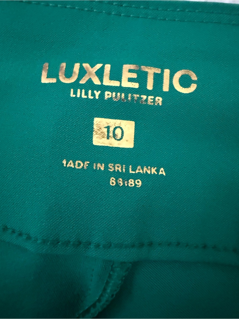 Lilly Pulitzer UPF 50+ Luxletic 28" Corso Pant in Fiddle Leaf Green Size 10 - Picture 7 of 8